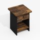 thumbnail image 5 of Mesa Auxiliar Furinno Moderna Cuadrada con Almacenamiento en Roble Ámbar, 5 of 6