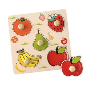 Bothyi - Rompecabezas De Dibujos Animados De Madera Juego De Combinación De Formas Para Frutas De 2 3 4 Años