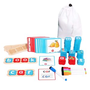 Bothyi - Juego De Ortografía De Palabras De Madera Juego De Letras A Juego Para Niños De 3 4 5 Años