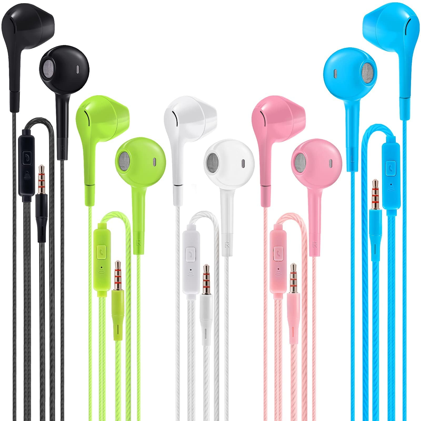 Auriculares Jogteg Con Micrófono, 5 Unidades, Con Cable
