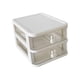 thumbnail image 2 of Organizador De Encimera Con Cajones Transparentes Caja De Almacenamiento Para Ni?as Blanco 2 Capas, 2 of 5