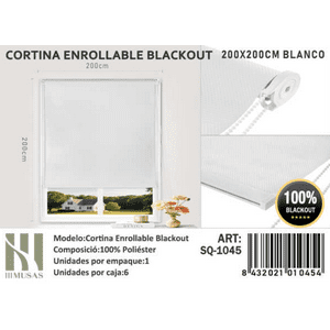 Todostore - Cortina Roller Blackout 200X200Cm Blanca-1045