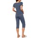 thumbnail image 3 of INSPIRE CHIC Conjunto de Pijama Capri para Mujer con Volantes, Manga Corta, Cuello en U, Pantalones Recortados, Ropa de Casa Refrescante para Verano, Talla S, Azul, 3 of 6