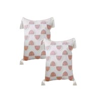 Genérico - Pack De 2 Fundas De Cojin Tufting 45X45 Cm Blanco 12