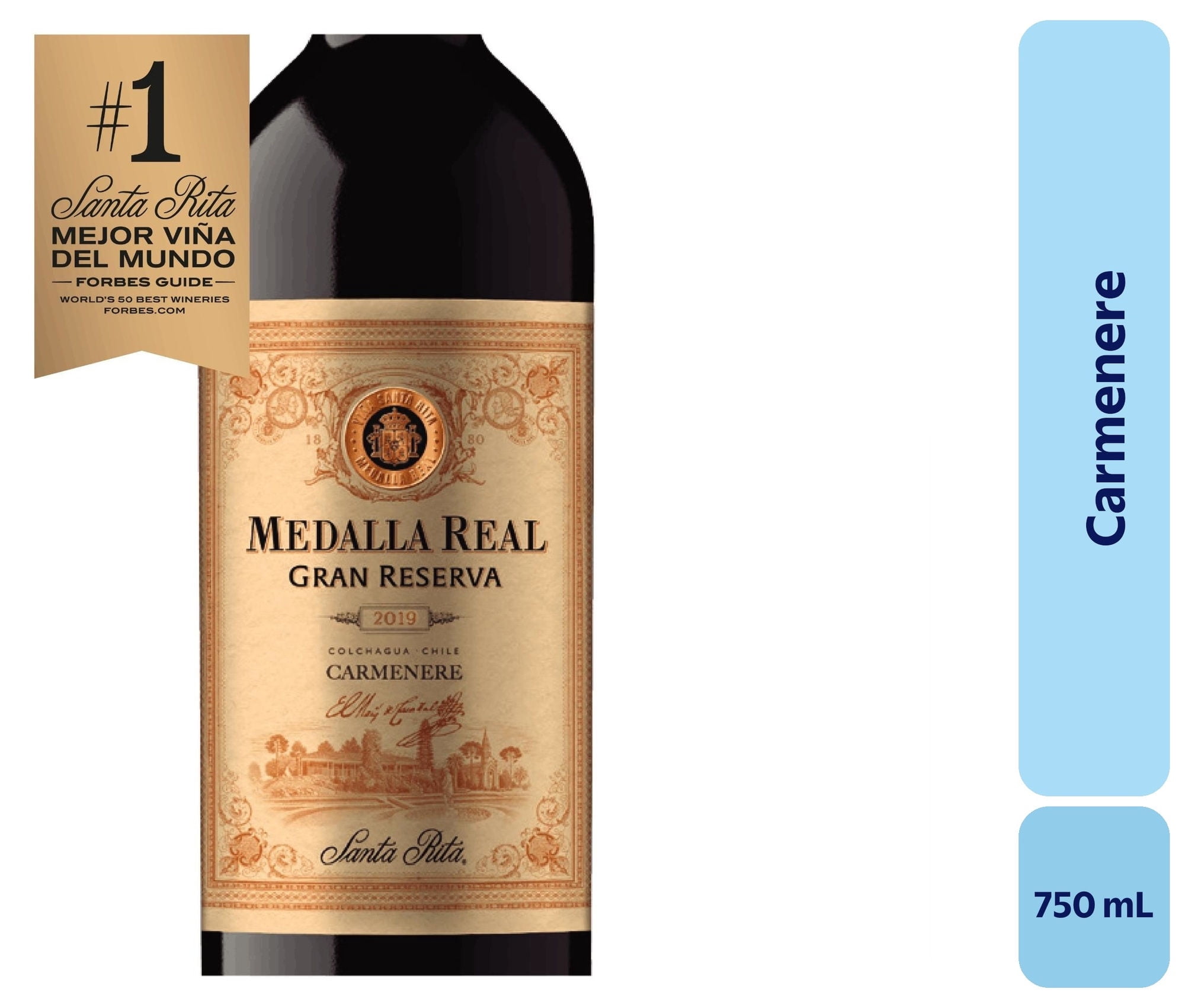 Vino Carménère Botella 750 mL Medalla Real