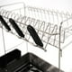 thumbnail image 2 of Escurridor De Platos Inoxidable De Dos Niveles Secaloza Alta Gamma Rack Organizador De Cocina, 2 of 8