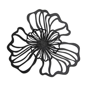 Bothyi - Decoración De Pared De Flores De Metal, Decoración Floral Para Colgar En La Pared, Para Hotel, Baño, Cocina, Negro, Grande