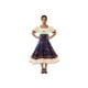 thumbnail image 1 of Vestido Huasa Chinita Floreado Azul Blanco Mujer azul S, 1 of 2