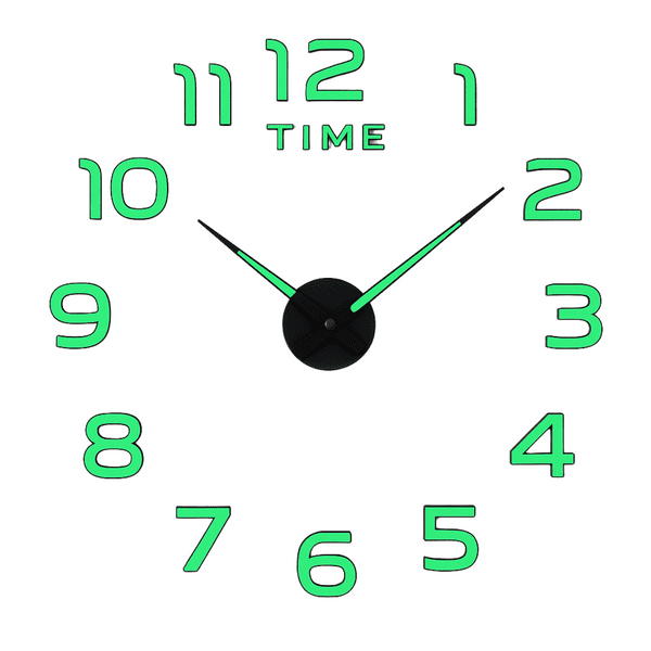Estilodomus - Reloj Diy 3d Grande Para Armar Fluorecente