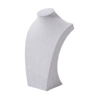 Ioensy - Soporte De Exhibición De Collares, Maniquí De Joyería Para Espectáculos, Accesorios, Aparador, Ferias Comerciales, Gris, 30Cm De Altura