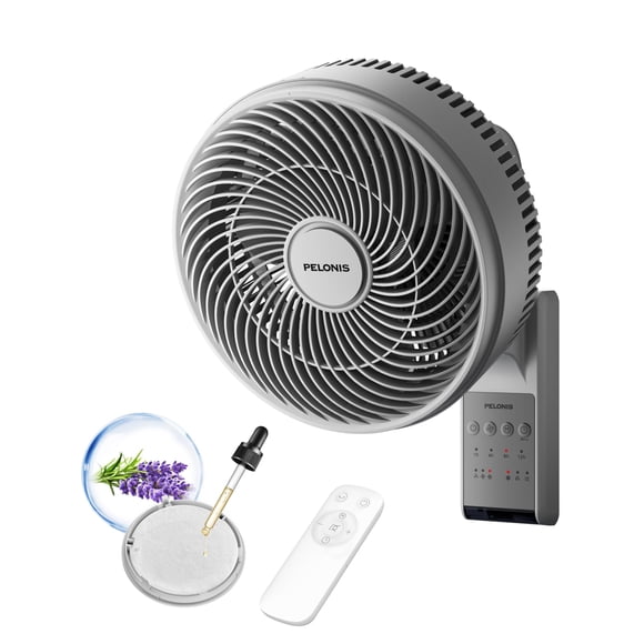Ventilador de pared PELONIS de 36 dB, 14 pulgadas, con control remoto y 3 velocidades