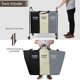 thumbnail image 5 of Cesto de ropa YUELAN 240 L con 3 secciones y ruedas resistentes, 5 of 9