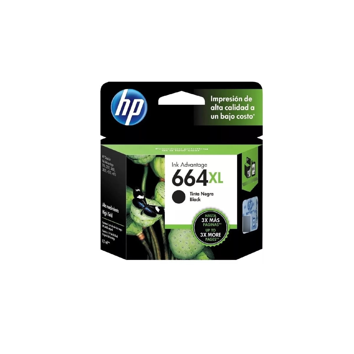 Cartucho Hp 664xl Negro Original 1115/2135/3635/3835