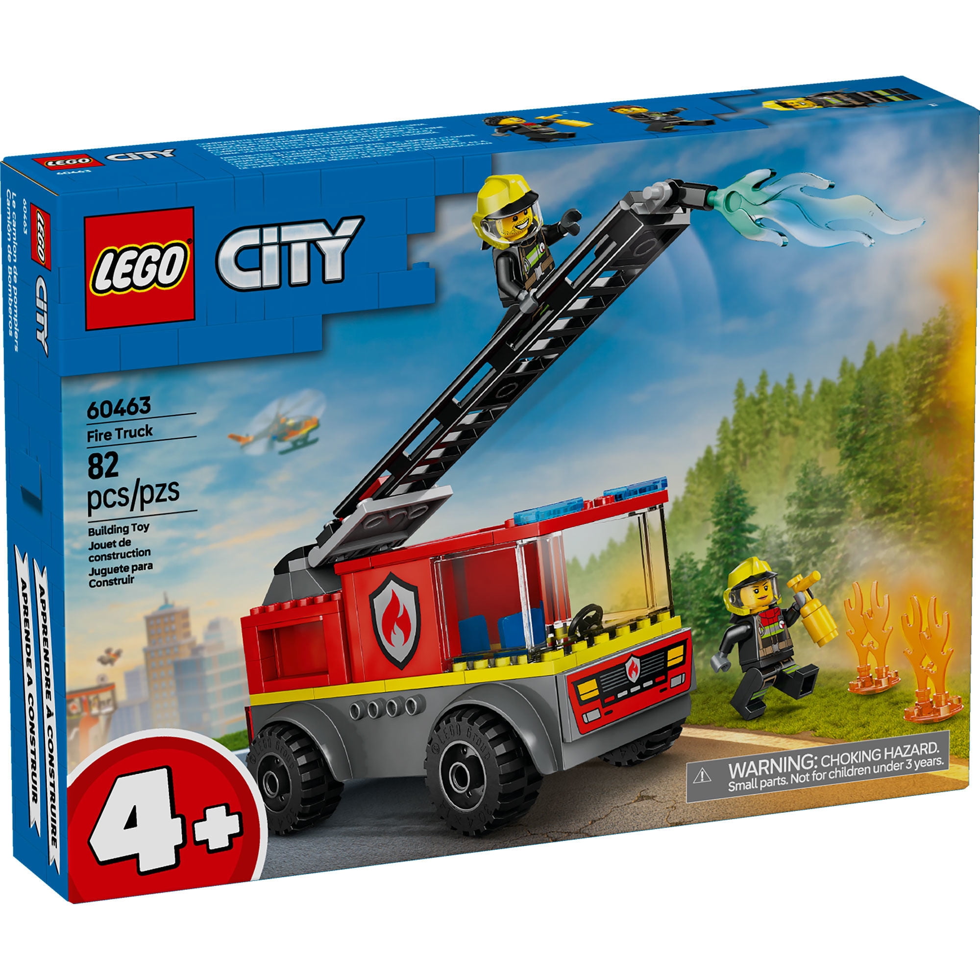 Bloques de construcción Camion de Bomberos con Escalera