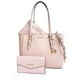 thumbnail image 2 of Cartera Womens Leather Mk Patten Crossbody Tote Handbag Powder Blush 3 piece, 2 of 8