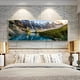 thumbnail image 2 of 1pc Canvas Painting, Lake Forest Mountain Scenery Painting, Wall Art Decor, For Living Room, Bedroom, No Frame, 19.68*59.05inch, 2 of 4