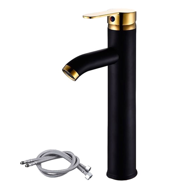 Grifo de baño monomando para lavabo de un solo orificio con líneas de suministro de agua
