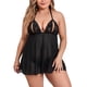 thumbnail image 1 of Lencería Baby Doll Mesh Talla Grande Sexy Mujer Gloriahoon, 1 of 6