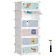 thumbnail image 1 of Zapatero SONGMICS para niños, 6 ranuras, apilable con puertas, blanco, 1 of 10