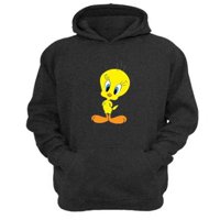 Genérico - Polerón Canguro Pajarito Amarillo Gris Oscuro Talla Xl Unisex