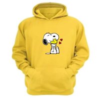 Genérico - Polerón Canguro Snoopy Amarillo Talla S Unisex
