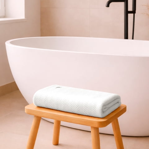 Toalla De Baño Cuerpo Vis Nautica Home 100% Algodón Suave 76X137Cm Blanca
