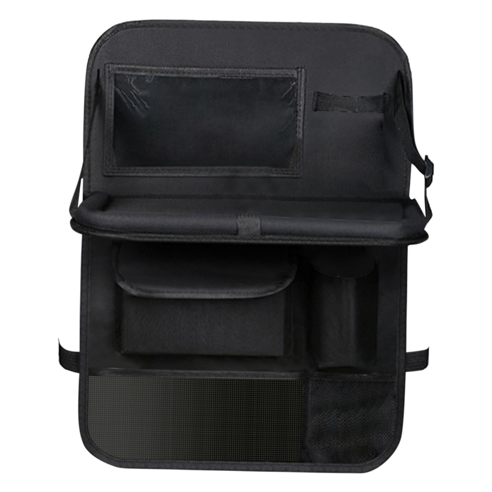 Ioensy - Asiento Trasero Organizador De Coche Bolsa De Almacenamiento Bolsillo De Almacenamiento Kick Mat Soporte Para Tableta Negro