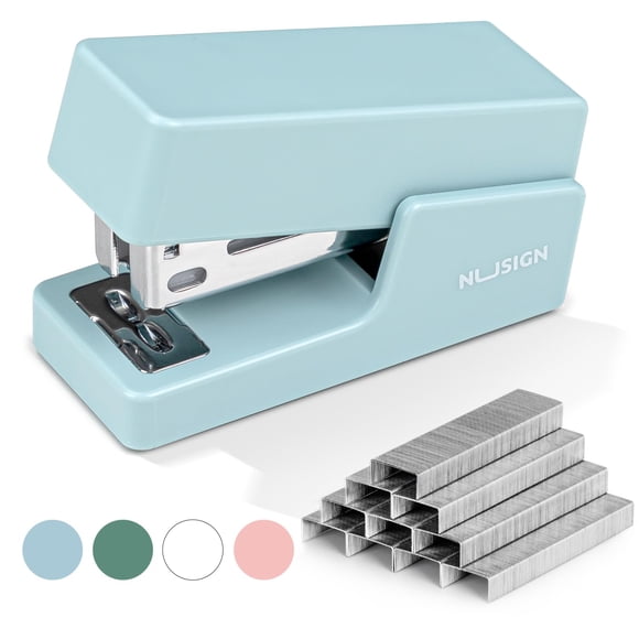 Mini engrapadora NUSIGN de 25 hojas, azul