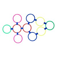 Magideal - 10X Anillos De Entrenamiento De Agilidad Y Velocidad Juego De Anillos De Agilidad Y Velocidad Juego Multifunción Con 10 Hebillas Para Fútbol Niños Adu 38Cm