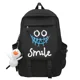 thumbnail image 1 of Funny emoji pattern campus backpack, large capacity travel backpack, Korean Japanese style bag, 1 of 3