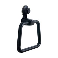 Bothyi - Soporte Para Toallas, Toallero, Ventosa, Anillos Para Toallas, Para Cocina, Lavadero, Negro