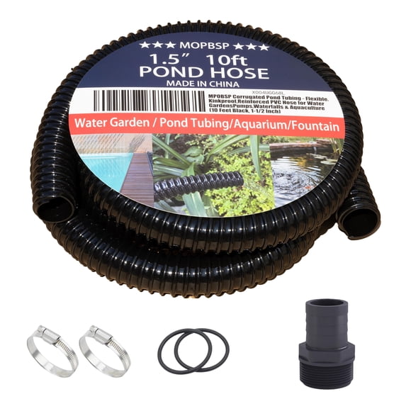 Tubo corrugado para estanque MPOBSP 38 cm 1‑1/2" 3 m negro