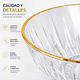 thumbnail image 2 of Ensaladera Premium Acrílica con Borde Dorado – Estilo y Resistencia, 2 of 3