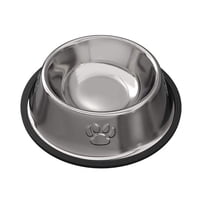 Importclick - Plato Acero Inoxidable Antideslizante Mascotas Perro - Gato 30 Cm