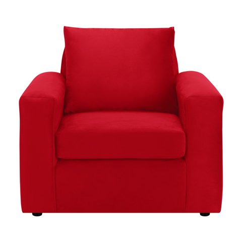 Bodevir - Sofa Kendy 1C Felpa 30 Rojo