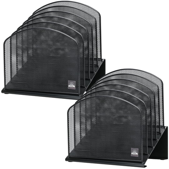 Organizador De Documentos Delifox Pack De 2, 5 Ranuras, 28 cm, Metal