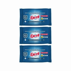 Pack 3 Toallitas Desinfectantes Excell 105 Unidades En Total