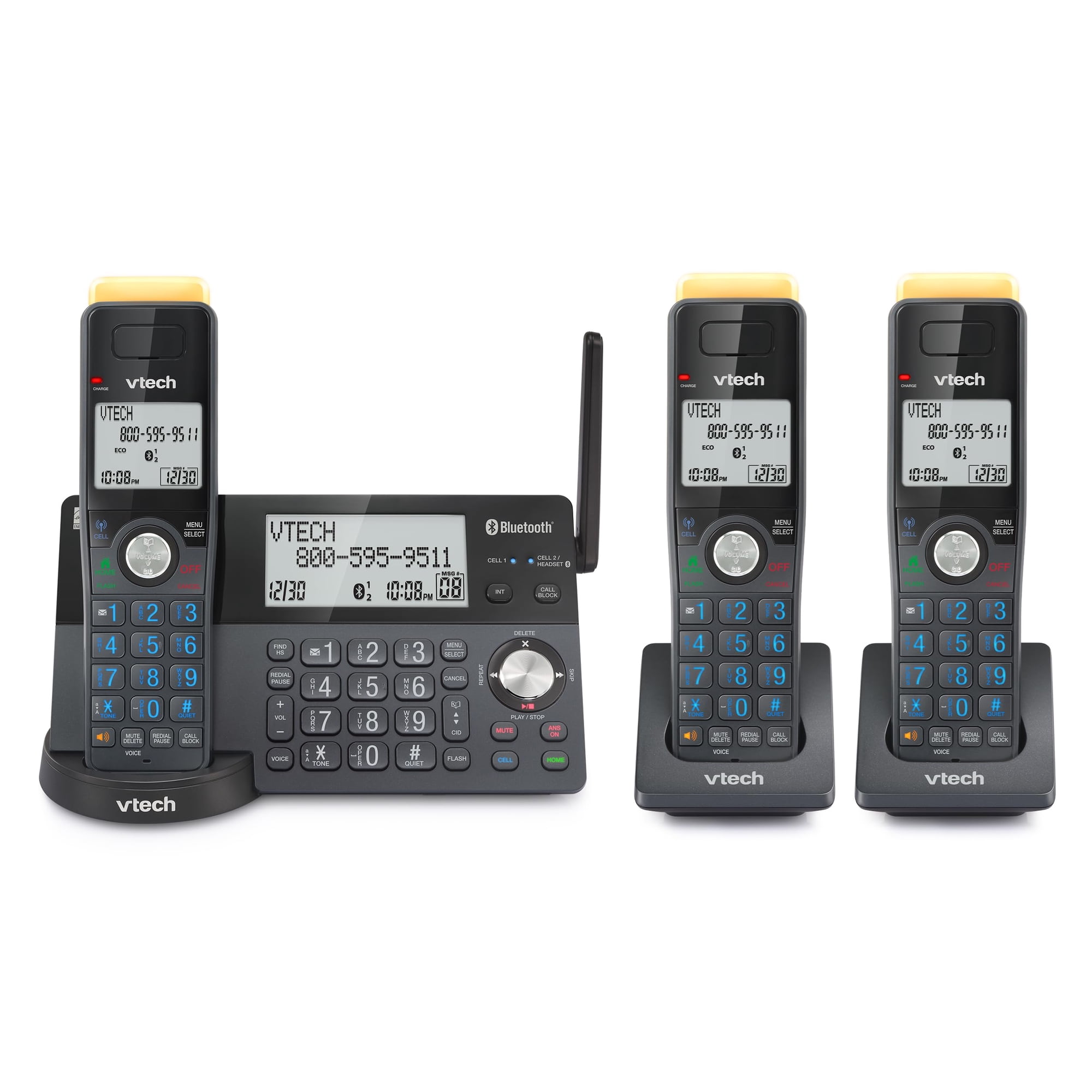 Teléfono Inalámbrico Vtech Is8128-31 De Muy Largo Alcance Con 3 Auriculares