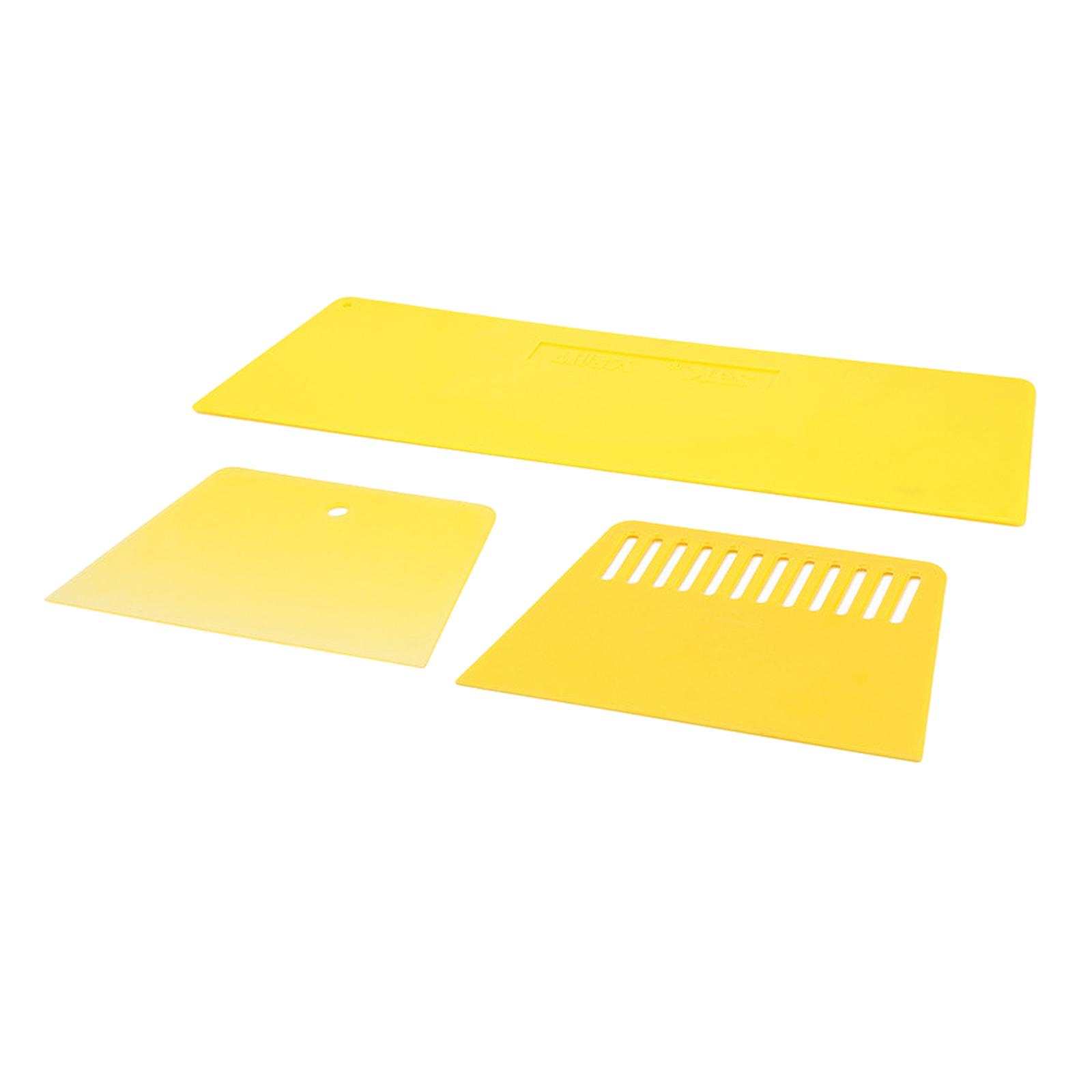 Magideal - Juego De 3 Espátulas Para Relleno De Carrocería Automotriz, Herramienta Para Papel Tapiz, Pintura Amarilla Para Aplicar, Esparcir Y Dar Forma, Liviana