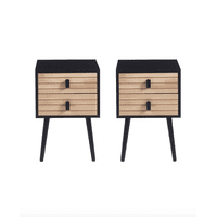 Habita2 Chile - Pack 2 Veladores Para Dormitorio Nordic Black