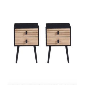 Habita2 Chile - Pack 2 Veladores Para Dormitorio Nordic Black