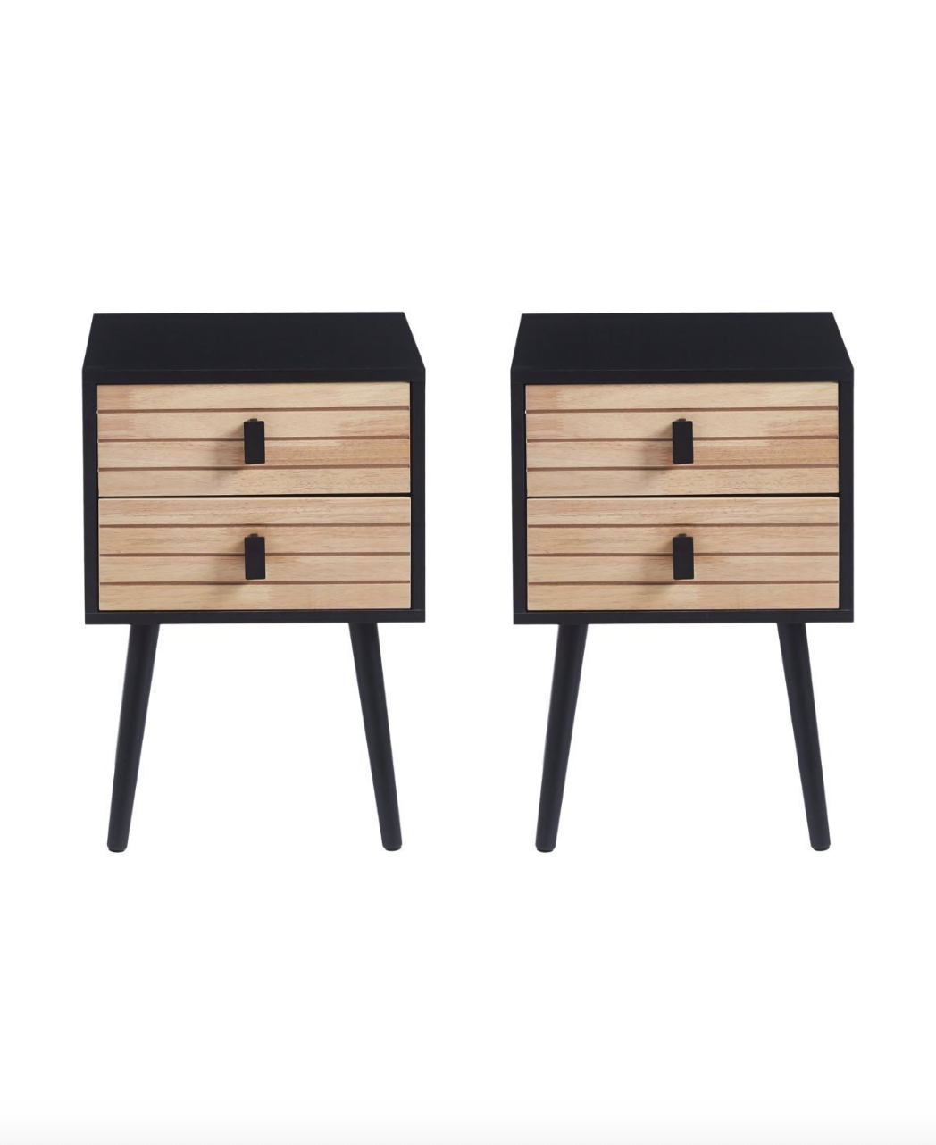 Habita2 Chile - Pack 2 Veladores Para Dormitorio Nordic Black