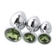 thumbnail image 4 of Tapones De Pesas De Acero Inoxidable Tapón Anal Juguetes Para Adultos Con Joyas Verde Claro, 4 of 5