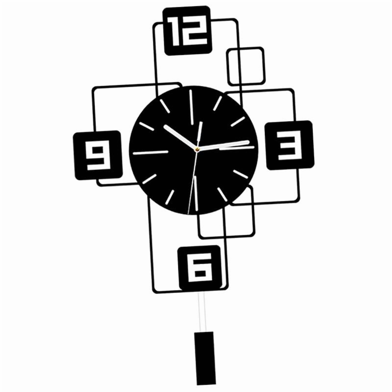 Bothyi - Reloj De Pared Con Péndulo Oscilante, Movimiento Silencioso, Reloj Colgante Para Dormitorio De Granja