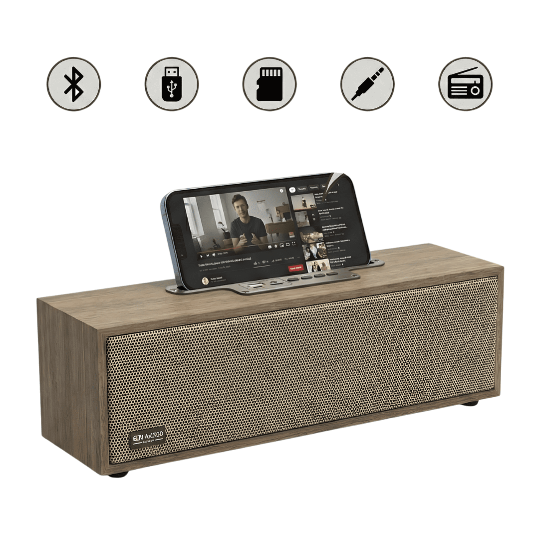 Genérica - Parlante Radio Retro Recargable Bluetooth Fm Am Elegante