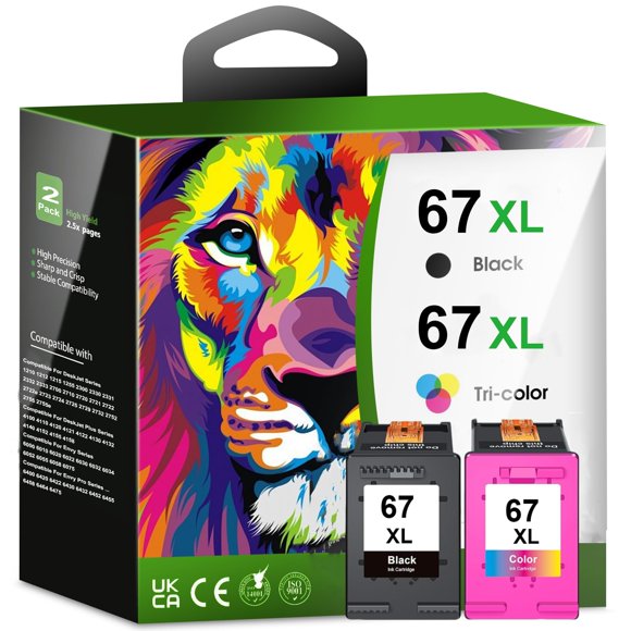 Cartuchos de tinta J2INK 67XL 67 para HP Envy 6400 6000 DeskJet 2700