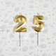 thumbnail image 3 of Velas Qj-solar Doradas 25 Cumpleaños – Pack de 2, 3 of 6
