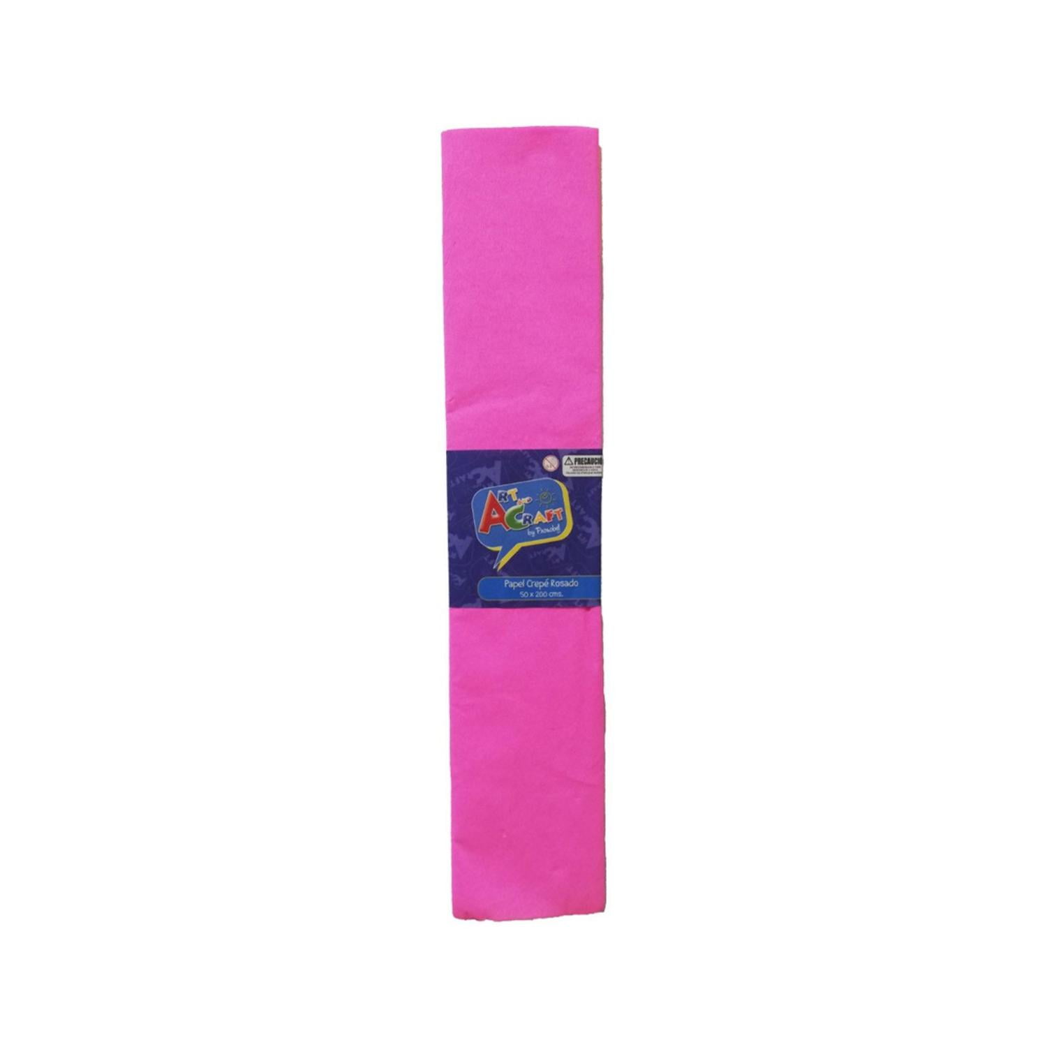 Papel Crepe 10 Pliegos De 50x200 Cms Art & Craft Rosa