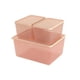 thumbnail image 2 of Juego 3pzs Contenedores 600ml+600ml+2,20l De Plastico Basic Rosa Blush + Rosa Blush Electrico, 2 of 2