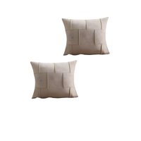 Genérico - Set De 2 Fundas De Cojin Plisada 45X45 Beige